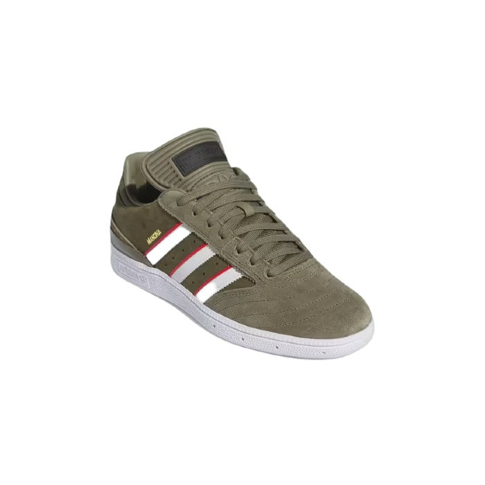 ADIDAS BUSENITZ X DAN MANCINA SCHOENEN - OLIVE STRATA/RED/CLOUD WHITE