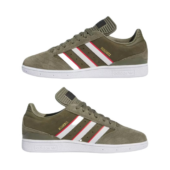 ADIDAS BUSENITZ X DAN MANCINA SCHOENEN - OLIVE STRATA/RED/CLOUD WHITE