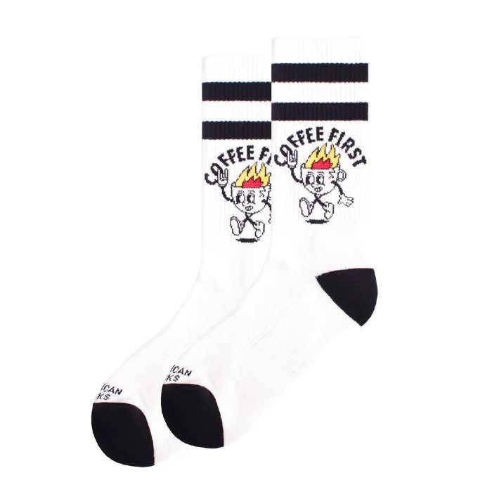 AMERICAN SOCKS COFFEE FIRST MID HIGH SOKKEN The Old Man Boardsports American Socks