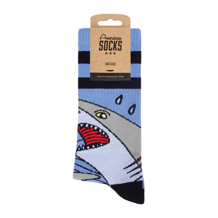 AMERICAN SOCKS SHARK STRIKE MID HIGH SOKKEN