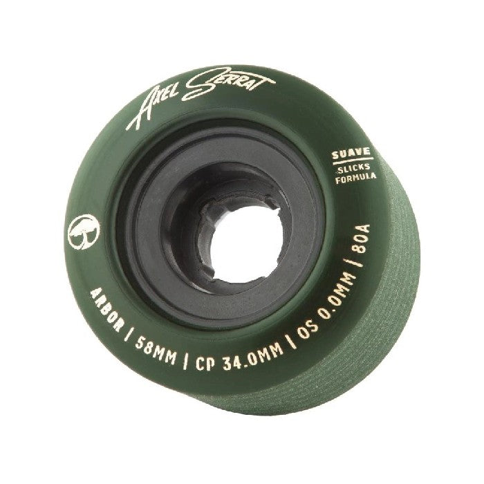 ARBOR SUAVE AXEL SERRA 80A SKATEBOARD WHEELS 58 MM - DARK GREEN