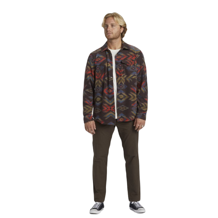 BILLABONG FURNACE FLANNEL FLEECE OVERHEMD PLUM