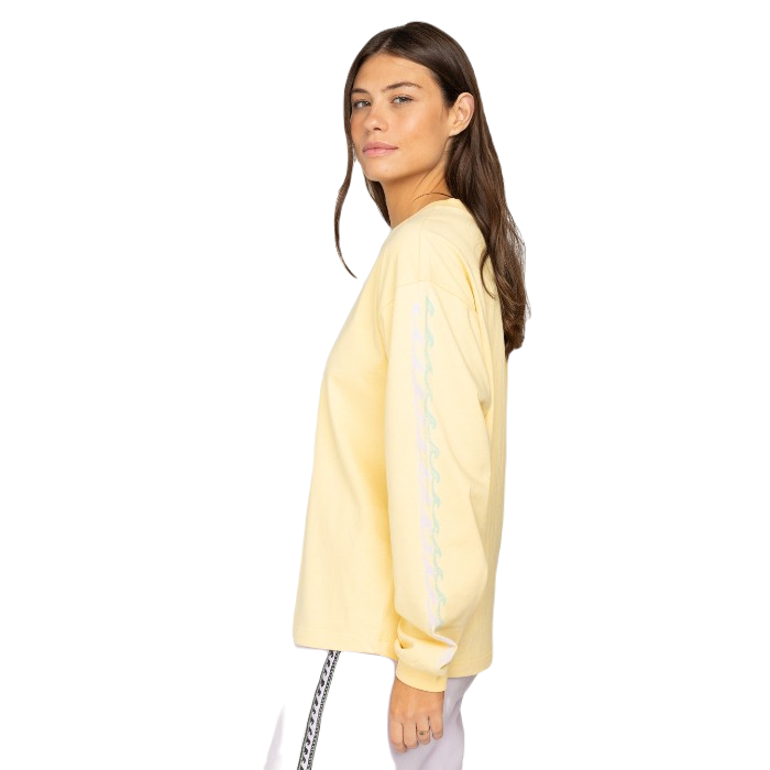 BILLABONG SINCE 73 L/S T-SHIRT RETRO YELLOW