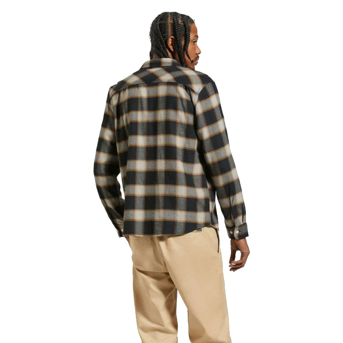 BRIXTON 20TH ANNIVERSARY BOWERY L/S FLANNEL OVERHEMD BLACK/CREAM