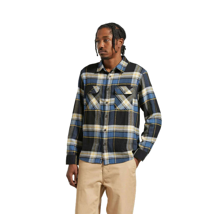 BRIXTON BOWERY FLANNEL OVERHEMD JOE BLUE PLAID