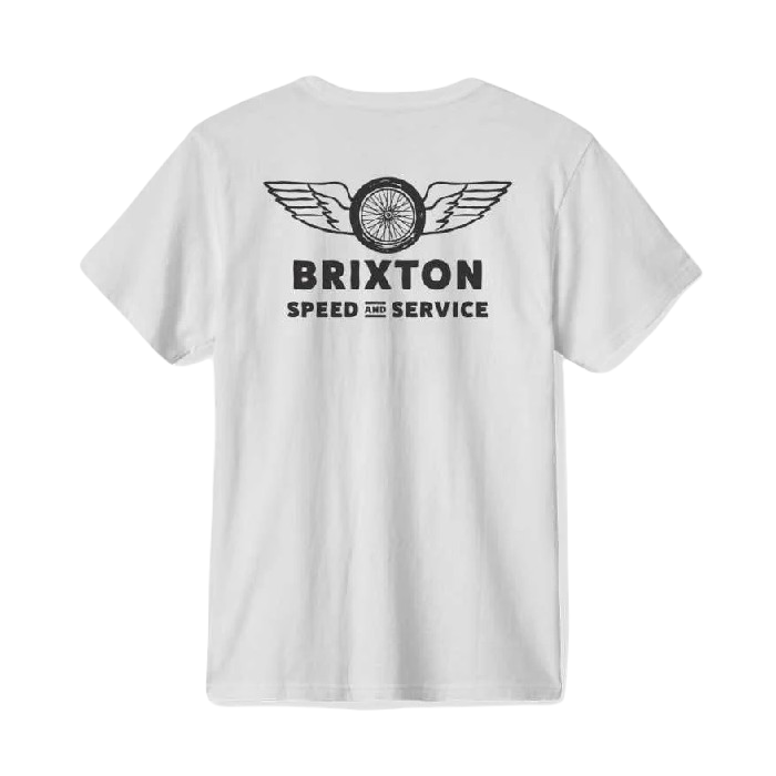 BRIXTON SPOKE SHORT SLEEVE STANDARD T-SHIRT - WHITE