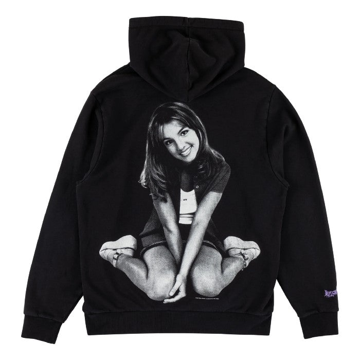 WELCOME BRITNEY SPEARS X FLOWER PIGMENT-DYED HOODIE BLACK