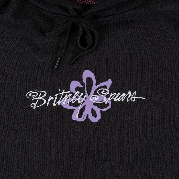 WELCOME BRITNEY SPEARS X FLOWER PIGMENT-DYED HOODIE BLACK