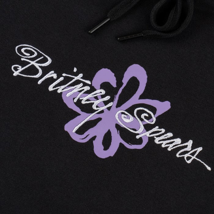 WELCOME BRITNEY SPEARS X FLOWER PIGMENT-DYED HOODIE BLACK