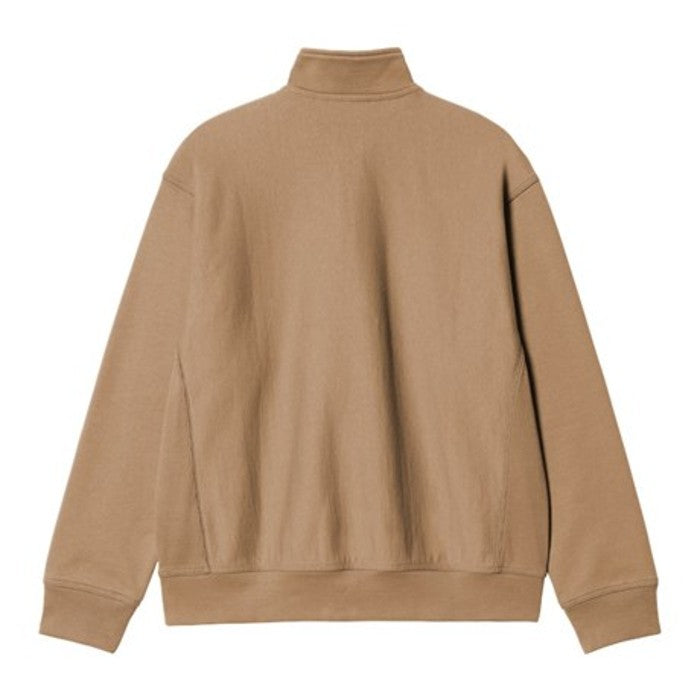 CARHARTT WIP HALF ZIP AMERICAN SCRIPT SWEATER PEANUT