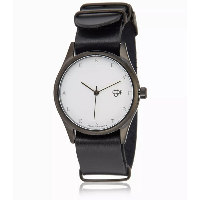 CHEAPO NEVER TO LATE HORLOGE - WHITE/BLACK