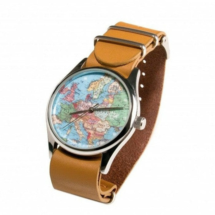 CHEAPO POP EUROPE HORLOGE - MARRON/ARGENT