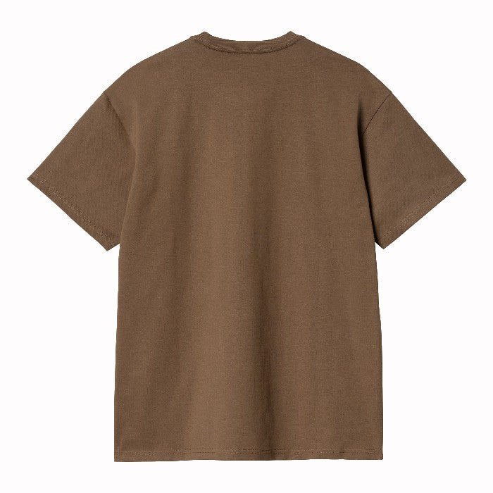 CARHARTT WIP CHASE SHORT SLEEVE T-SHIRT - CHOCOLATE/GOLD