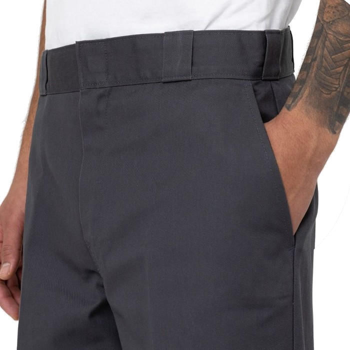 DICKIES DOUBLE KNEE WORK TROUSERS - CHARCOAL GRAY