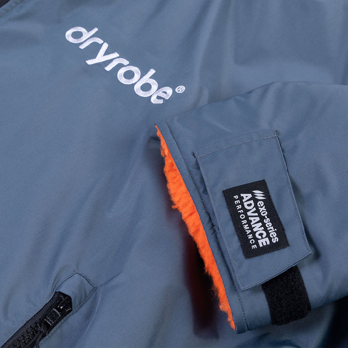 DRYROBE ADVANCE LONG SLEEVE STRANDPONCHO - DARK GREY/ORANGE The Old Man Boardsports Dryrobe