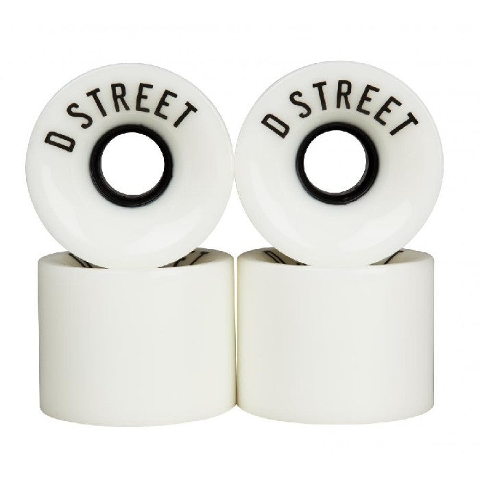 D STREET WHEELS 59 CENT 78A SKATEBOARD WHEELS (4-PACK) 59 MM - WHITE