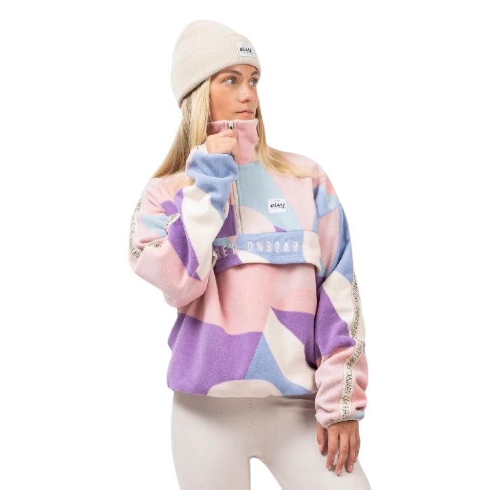 EIVY BALL FLEECE SWEATER ABSTRACT PASTELS