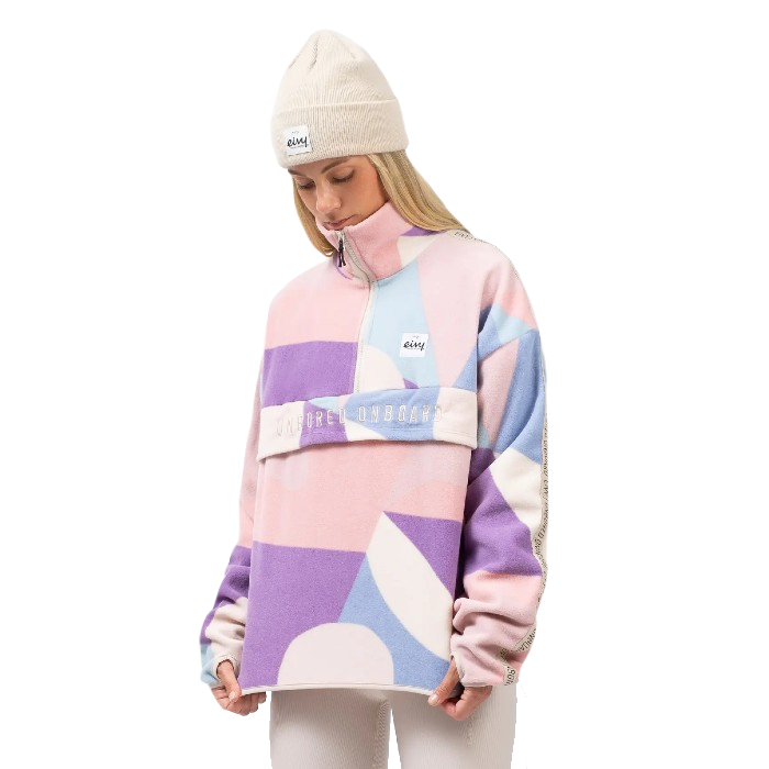 EIVY BALL FLEECE SWEATER ABSTRACT PASTELS