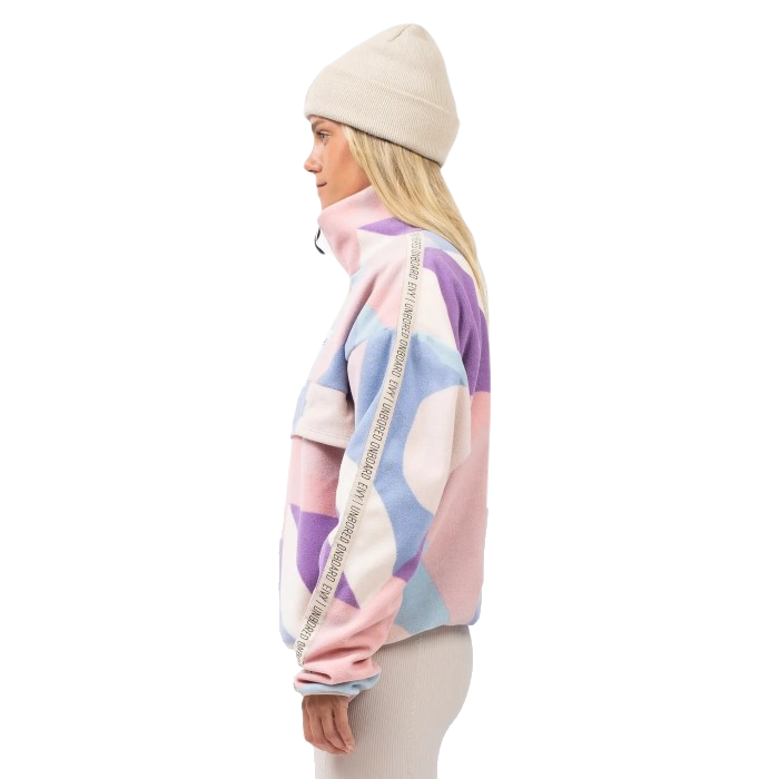 EIVY BALL FLEECE SWEATER ABSTRACT PASTELS