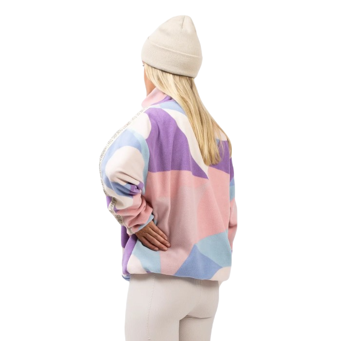 EIVY BALL FLEECE SWEATER ABSTRACT PASTELS