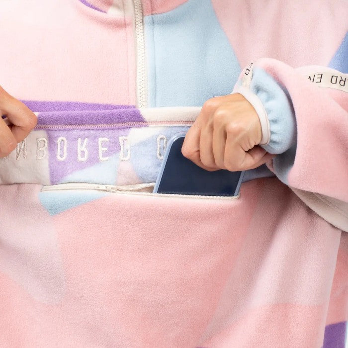 EIVY BALL FLEECE SWEATER ABSTRACT PASTELS