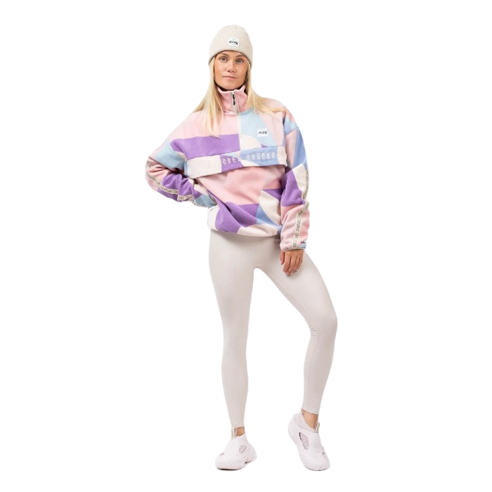 EIVY BALL FLEECE SWEATER ABSTRACT PASTELS