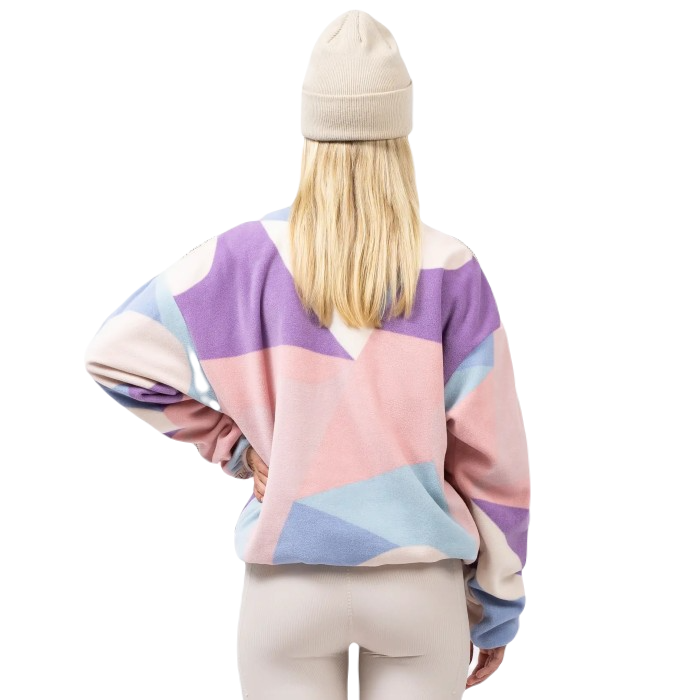 EIVY BALL FLEECE SWEATER ABSTRACT PASTELS