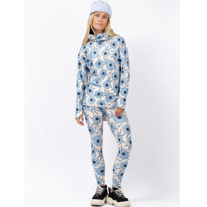 EIVY ICECOLD GAITER TOP THERMOSHIRT - BLUE FLOWER