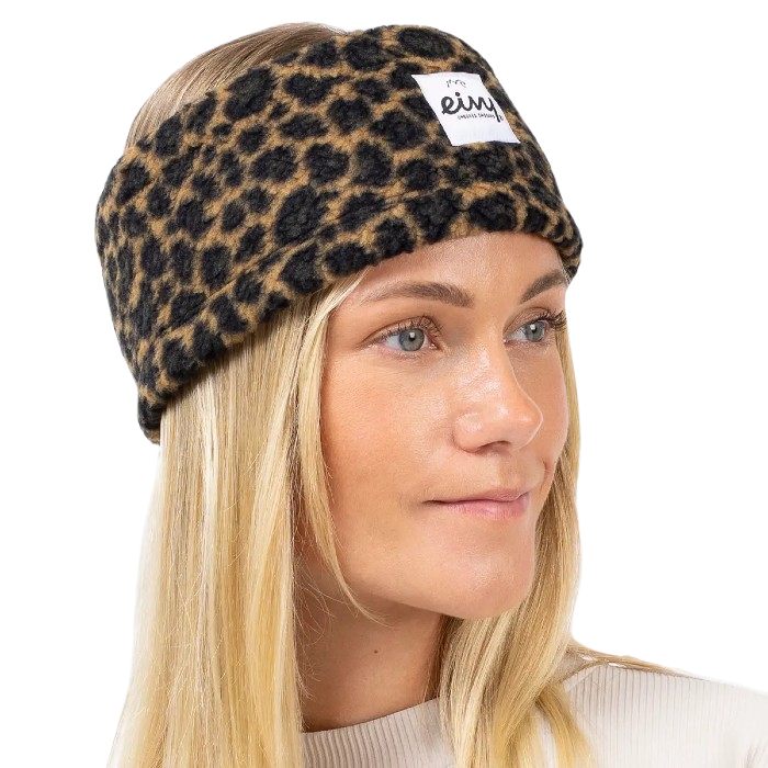 EIVY THROWBACK SHERPA HOOFDBAND LEOPARD