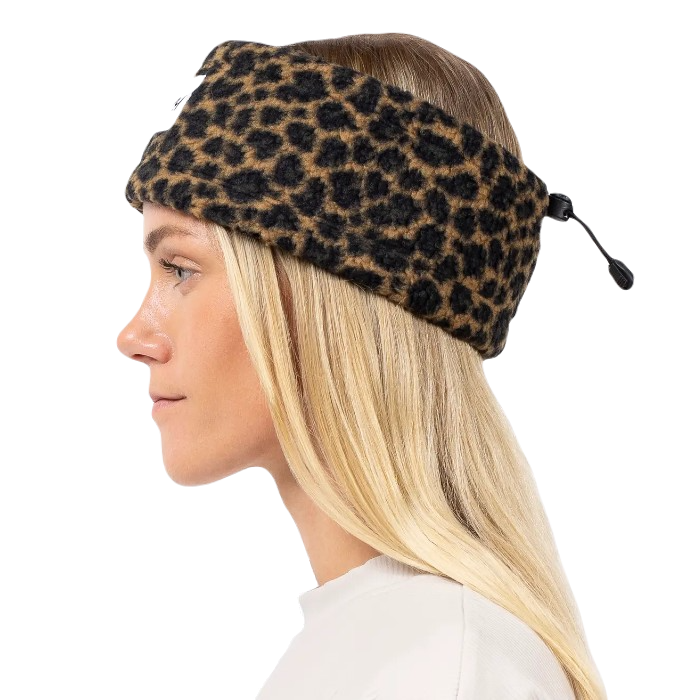 EIVY THROWBACK SHERPA HOOFDBAND LEOPARD