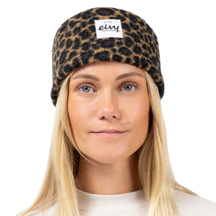 EIVY THROWBACK SHERPA HOOFDBAND LEOPARD