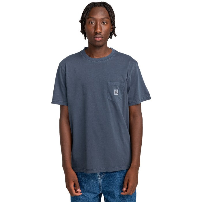 ELEMENT BASIC POCKET PIGMENT T-SHIRT BLUE