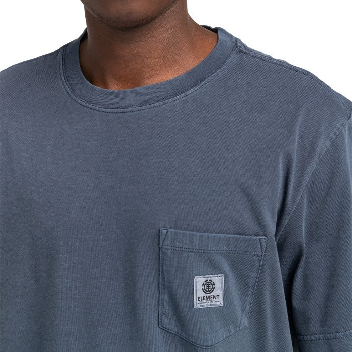 ELEMENT BASIC POCKET PIGMENT T-SHIRT BLUE