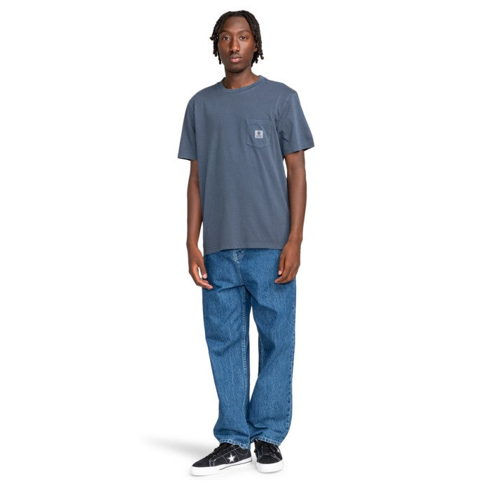 ELEMENT BASIC POCKET PIGMENT T-SHIRT BLUE