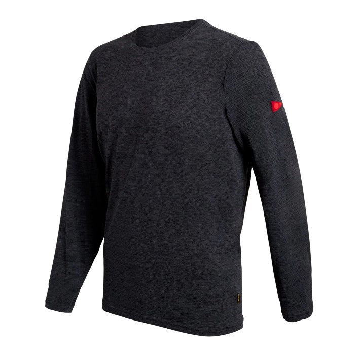 FLORENCE MARINE X AIRTEX LONG SLEEVE T-SHIRT - HEATHER CHARCOAL