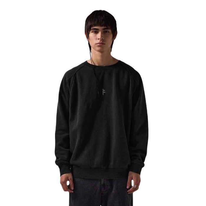 FORMER METAL F CREW SWEATER BLACK