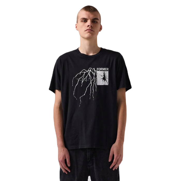 FORMER SCRAWL T-SHIRT WASHED BLACK