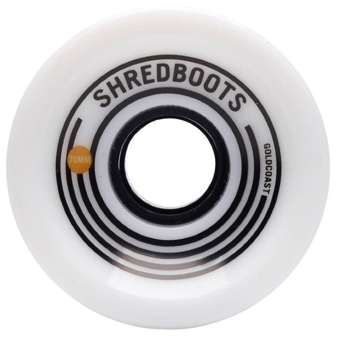 GOLDCOAST SHRED BOAT 83A LONGBOARDRÄDER 70 MM – WEISS