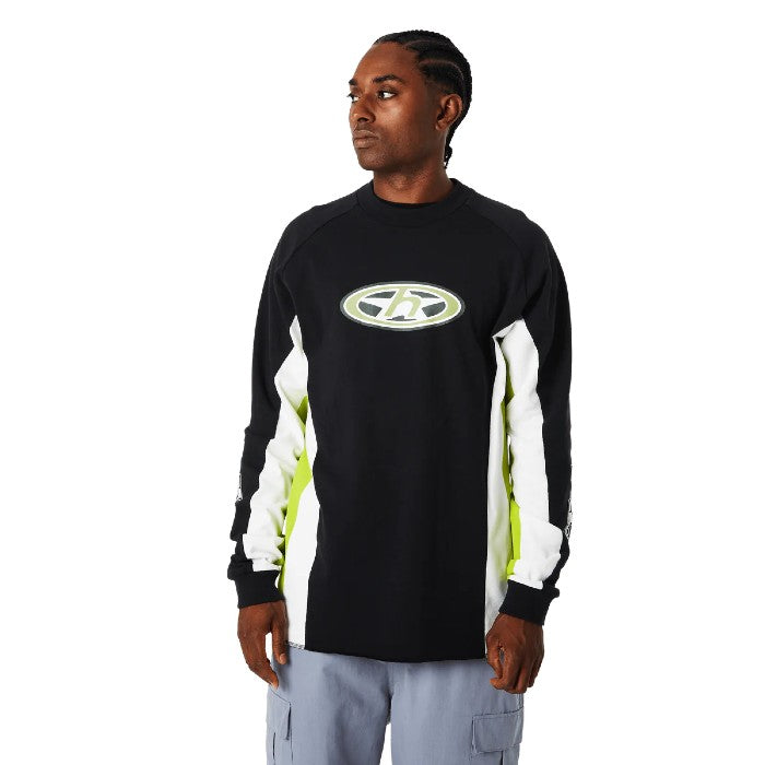 HUF HOLESHOT MOTO JERSEY LONG SLEEVE T-SHIRT BLACK