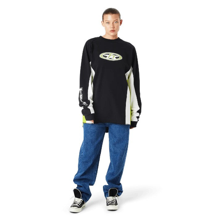 HUF HOLESHOT MOTO JERSEY LONG SLEEVE T-SHIRT BLACK