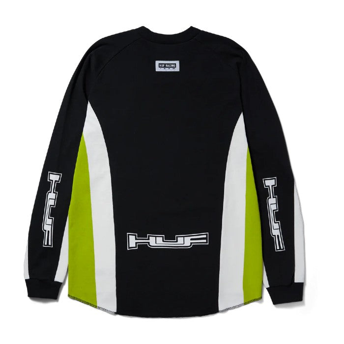 HUF HOLESHOT MOTO JERSEY LONG SLEEVE T-SHIRT - BLACK The Old Man Boardsports Huf