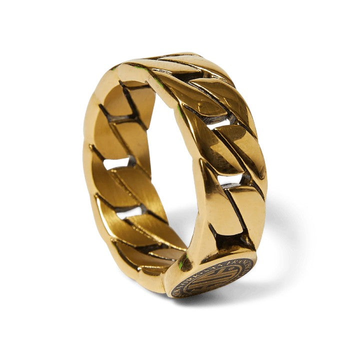 HUF REGIONAL CUBAN LINK RING - GOLD