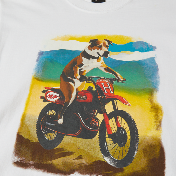 HUF ROAD DOG SHORT SLEEVE T-SHIRT - WHITE