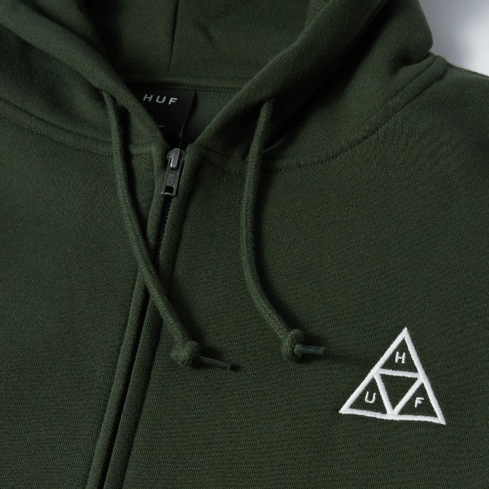 HUF SET TRIPLE TRIANGLE FULL-ZIP VEST - HUNTER GREEN