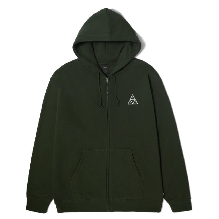 HUF SET TRIPLE TRIANGLE FULL-ZIP VEST - HUNTER GREEN