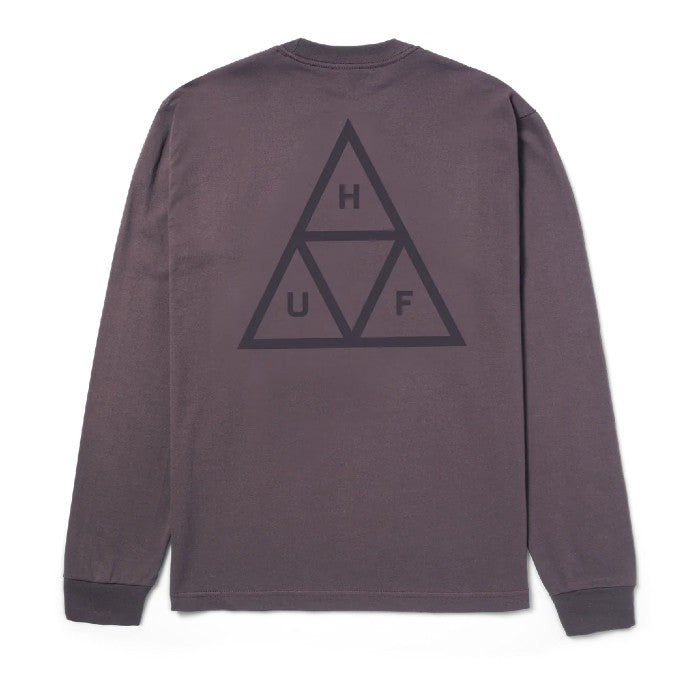 HUF SET TRIPLE TRIANGLE LONG SLEEVE T-SHIRT LIGHT PLUM