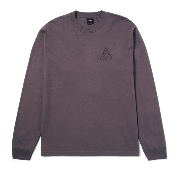 HUF SET TRIPLE TRIANGLE LONG SLEEVE T-SHIRT LIGHT PLUM