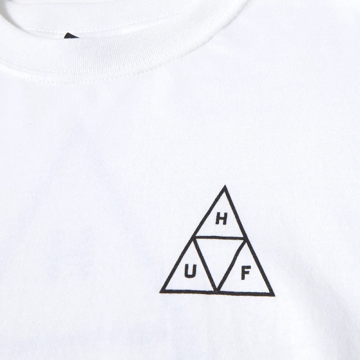 HUF SET TRIPLE TRIANGLE LONG SLEEVE T-SHIRT - WHITE