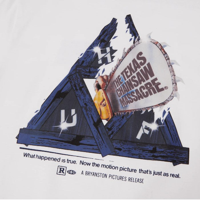 HUF THE TEXAS CHAINSAW MASSACRE TRIPLE TRIANGLE T-SHIRT - WHITE The Old Man Boardsports Huf