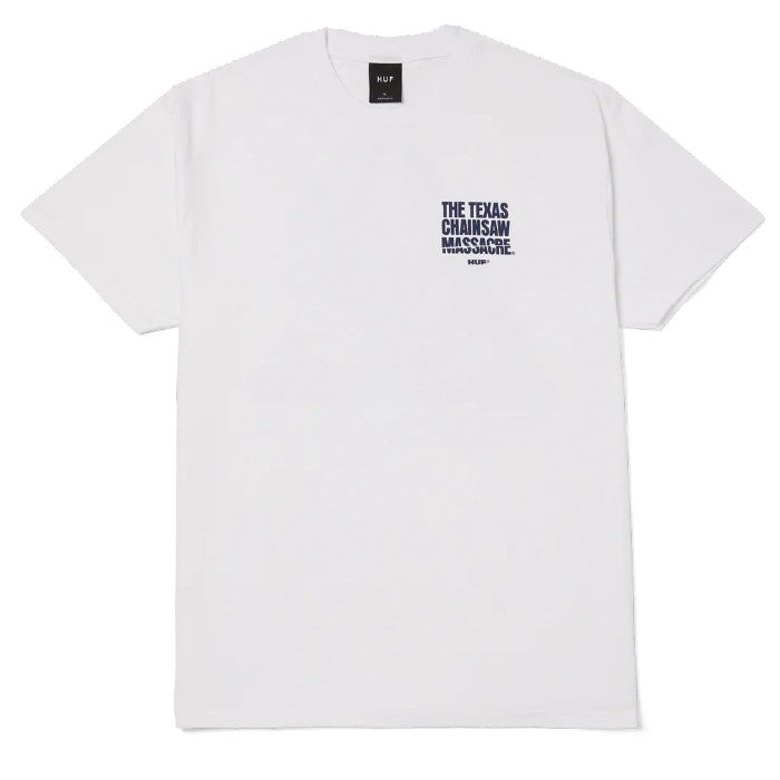 HUF THE TEXAS CHAINSAW MASSACRE TRIPLE TRIANGLE T-SHIRT - WHITE The Old Man Boardsports Huf